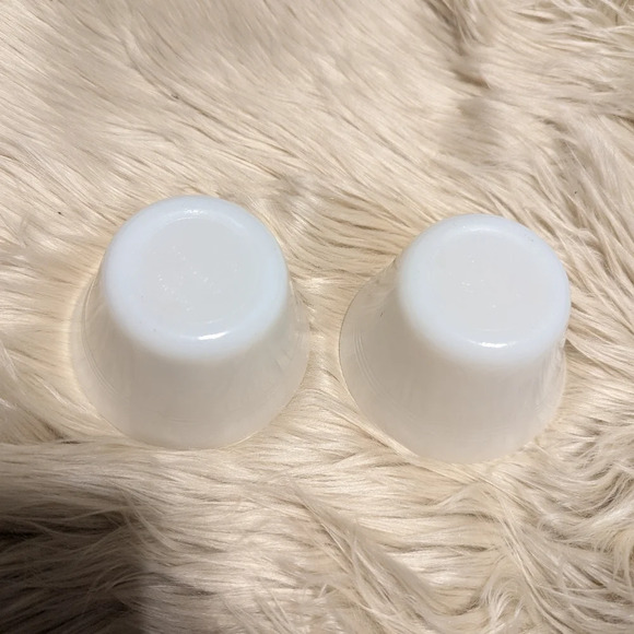 Vintage retro Set 2 Pyr-o-Rey DYNAWARE Brown Daisy Custard Cups Ramekins floral - Picture 5 of 6